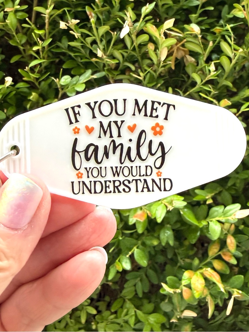 Vintage style motel key 3.5” keychain sarcastic funny gift idea